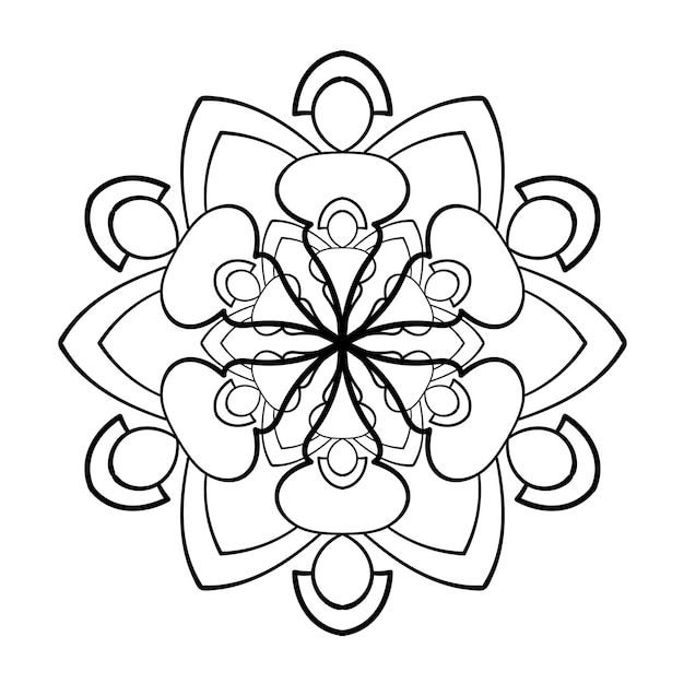 Decorative elegant arabesque Vector design element Doodle mandala graphic design