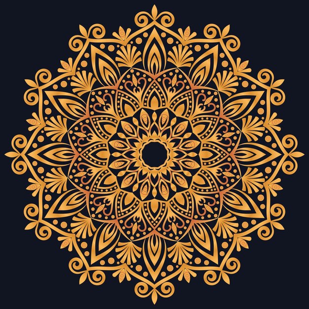 Decorative elements luxury ornament pattern gradient mandala design