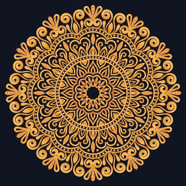 Decorative elements luxury ornament pattern gradient mandala design