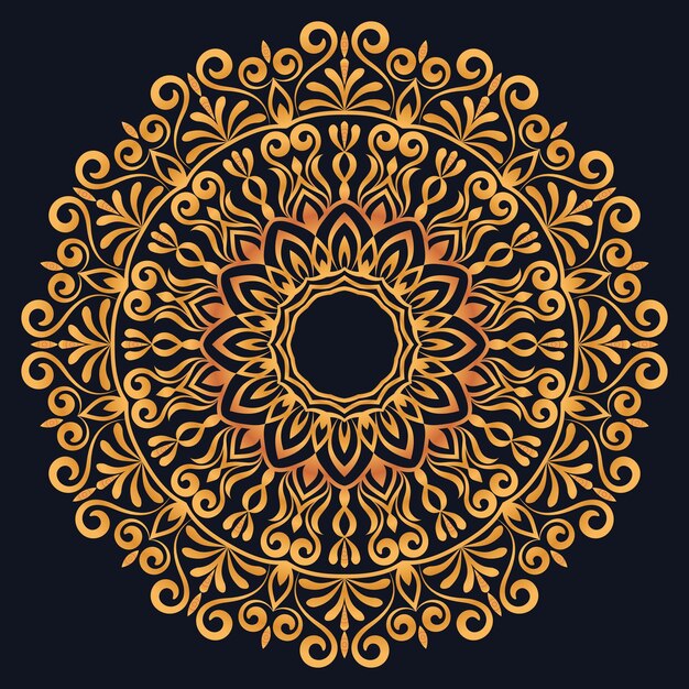 Decorative elements luxury ornament pattern gradient mandala design