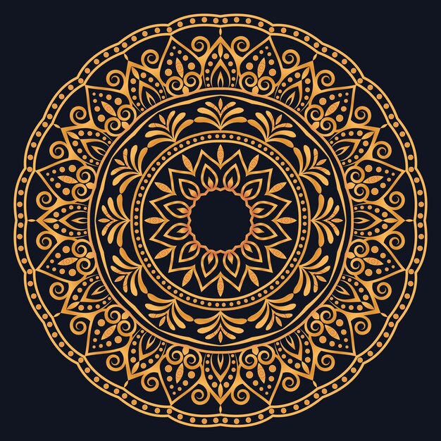 Decorative elements luxury ornament pattern gradient mandala design