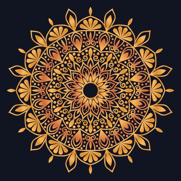 Vector decorative elements luxury ornament pattern gradient mandala design