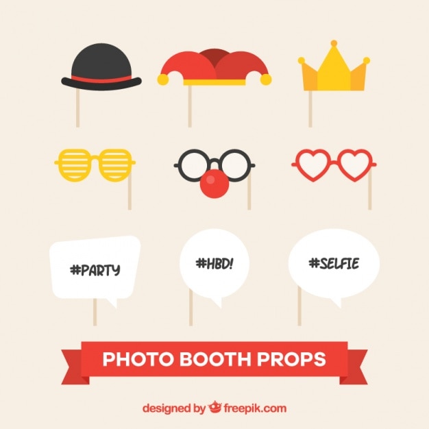 Decorative elements for party photo booth