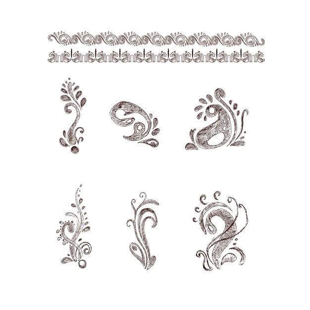 decorative elements vector set collection vector illustration