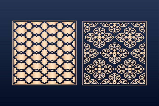 decorative elementsborder frame borders pattern islamic pattern  files dxf  Laser cut panel islamic