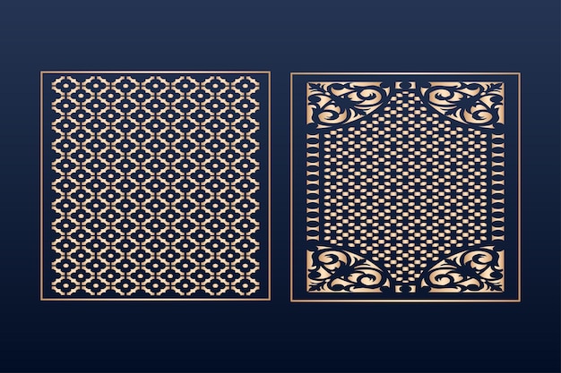 decorative elementsborder frame borders pattern islamic pattern  files dxf  Laser cut panel islamic