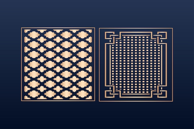 decorative elementsborder frame borders pattern islamic pattern  files dxf  Laser cut panel islamic