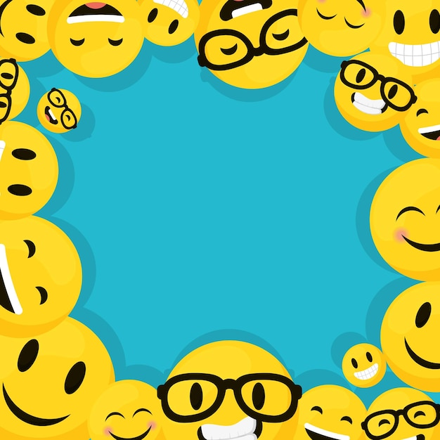 Premium Vector | Decorative emojis frame