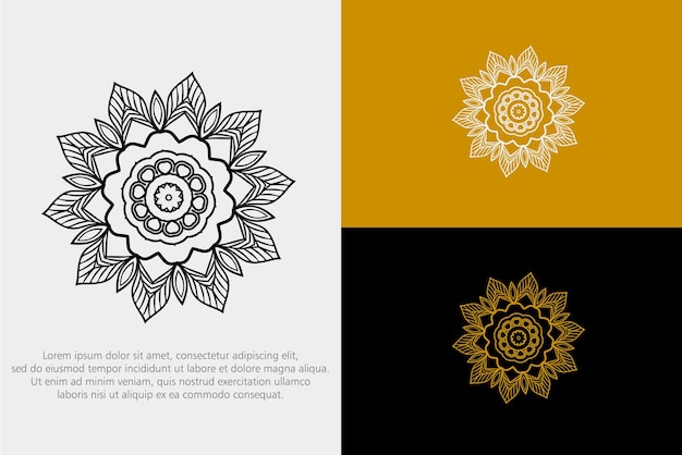 Mandala decorativo a forma di arte etnica in stile indiano per idee creative