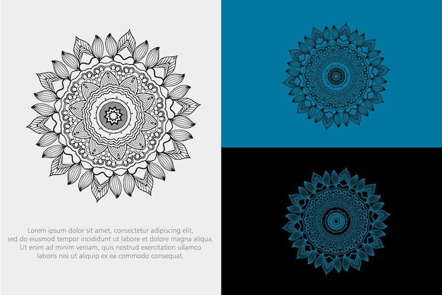 Decorative ethnic art shape mandala Indian style pattern design for creative ideas