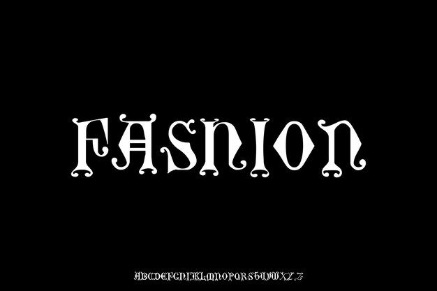 デコラティブファッション クリエイティブベクトル カスタムアルファベットフォントデザイン