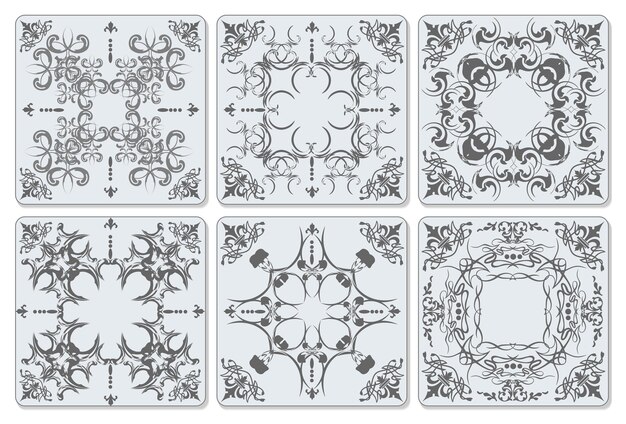 Decorative finishing ceramic tiles Vector illustration