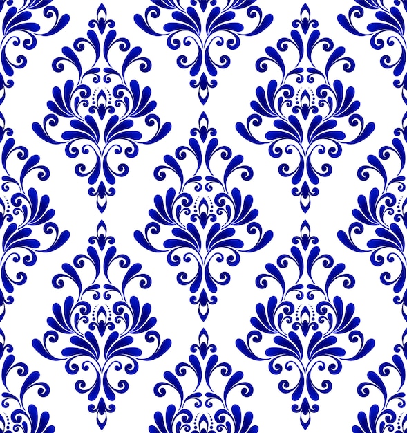 Decorative floral damask pattern