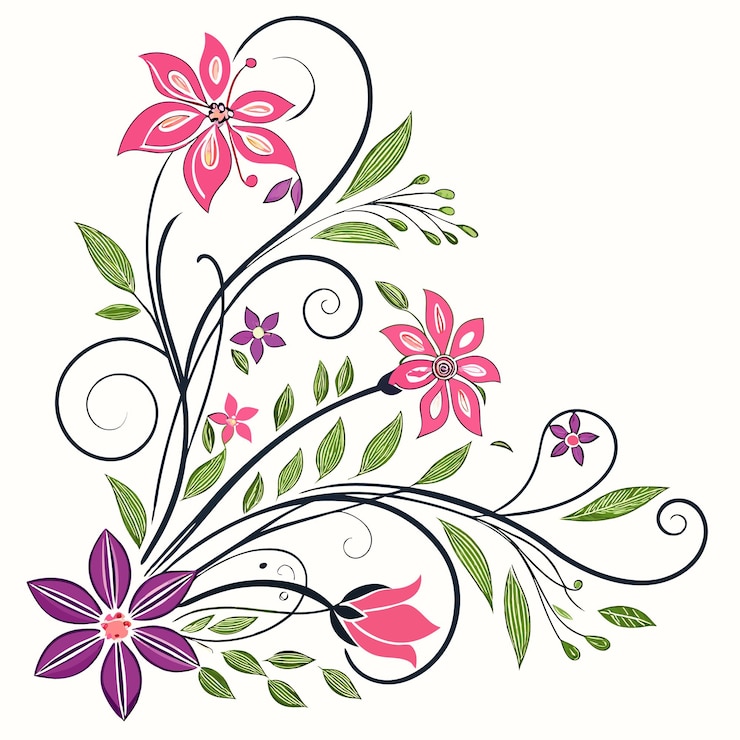 Vector decorative floral design
