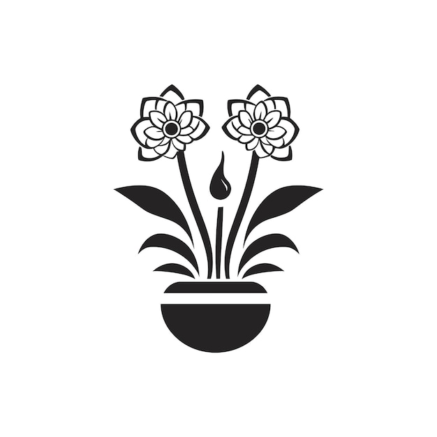 Vector decorative floral emblem vector art