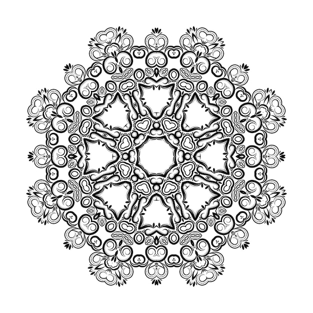 Decorative floral mandala design isolated vector