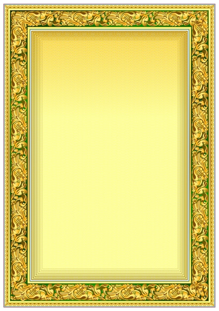 Decorative frame border template for diplomas or certificates