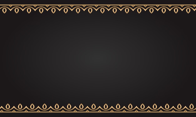 Decorative frame Elegant for design in Islamic style place for golden border and brown background