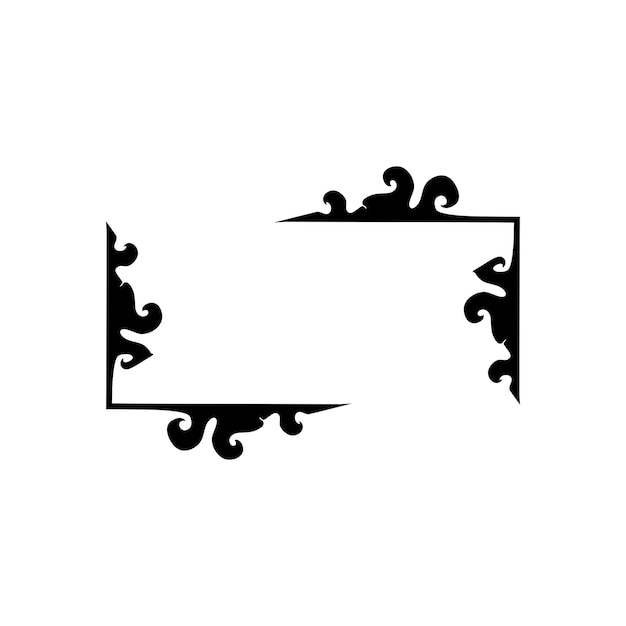 Decorative frame is black. Vector graphics