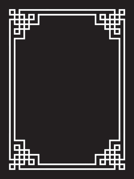 Decorative frame with greek ornament vector eps