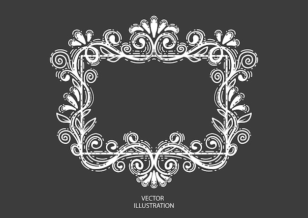 Vector decorative frame