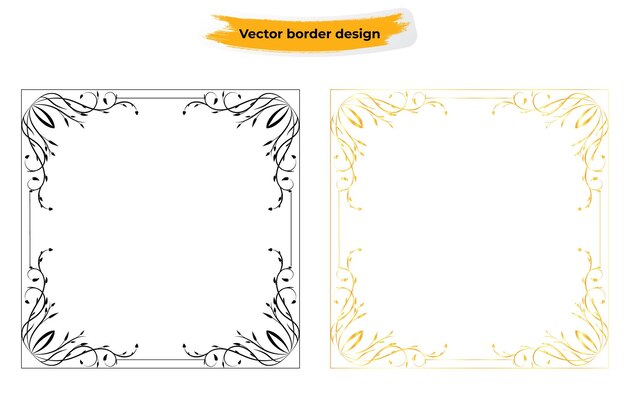 Вектор Декоративные рамки абстрактное винтажное каллиграфическое обрамление для приглашений и открыток