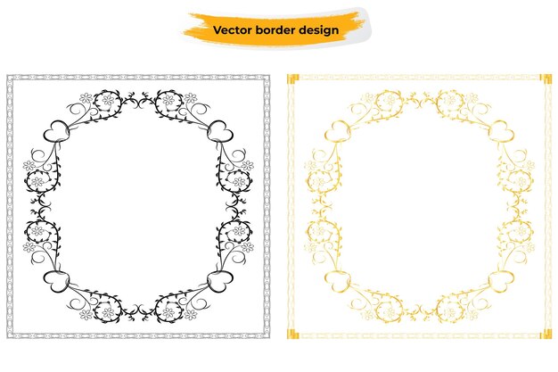 Вектор Декоративные рамки абстрактное винтажное каллиграфическое обрамление для приглашений и открыток