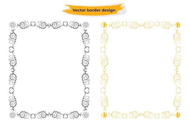 Вектор Декоративные рамки абстрактное винтажное каллиграфическое обрамление для приглашений и открыток