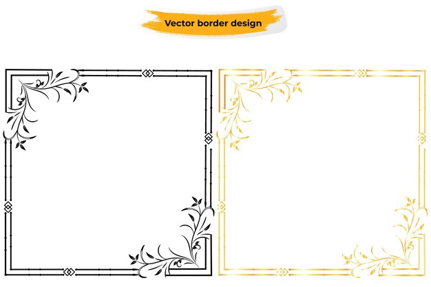Вектор Декоративные рамки абстрактное винтажное каллиграфическое обрамление для приглашений и открыток