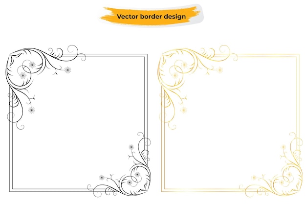 Вектор Декоративные рамки абстрактное винтажное каллиграфическое обрамление для приглашений и открыток