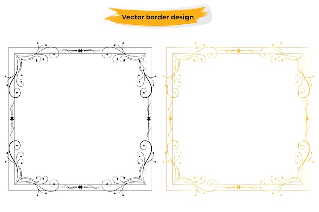 Вектор Декоративные рамки абстрактное винтажное каллиграфическое обрамление для приглашений и открыток
