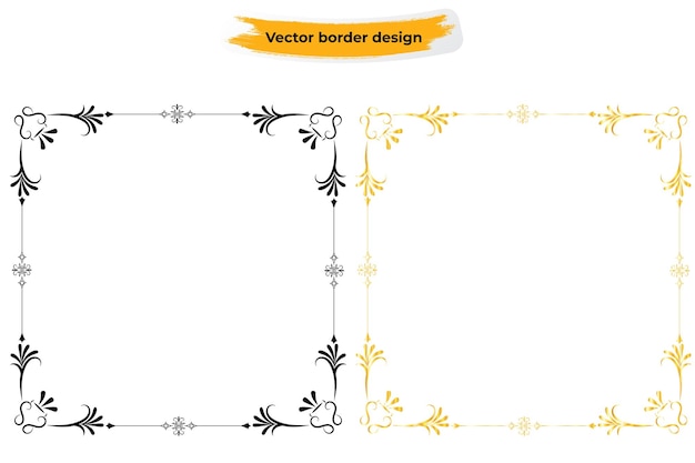 벡터 초대장 및 엽서용 장식 프레임 추상 빈티지 붓글씨 프레임