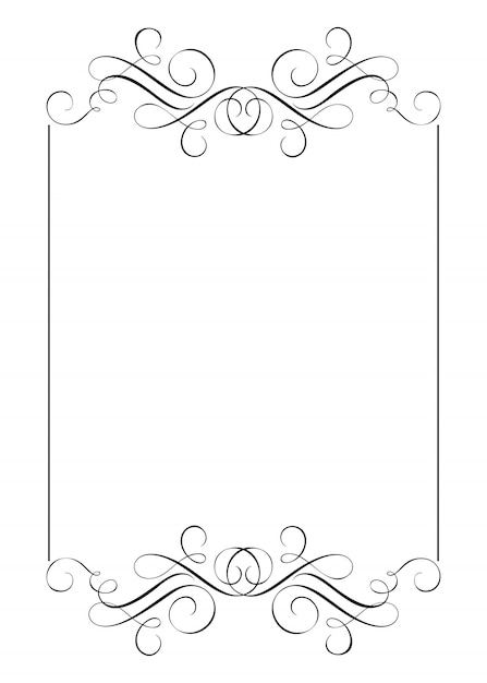 Vector decorative frames and border standard rectangle