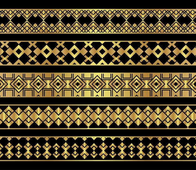 Decorative frames and borders set vector design