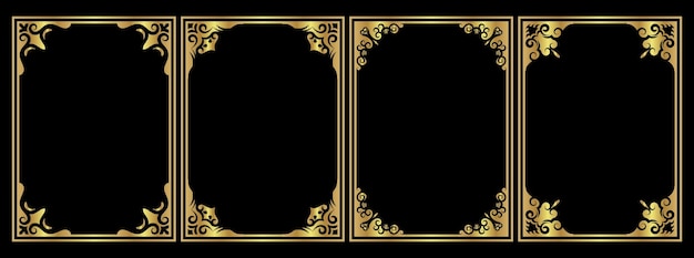 Decorative frames and borders set vector design