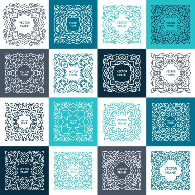 Vector decorative frames collection