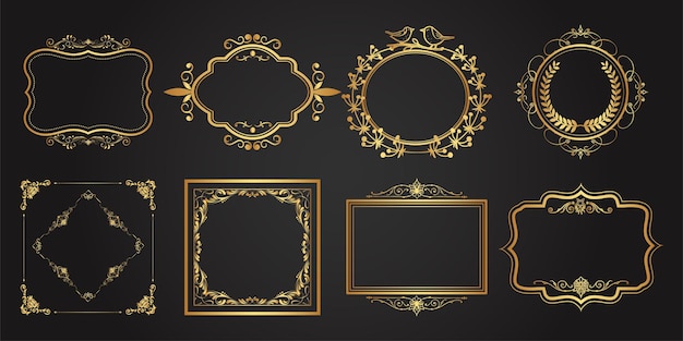 Decorative frames Retro ornamental frame vintage ornaments and ornate swirl border