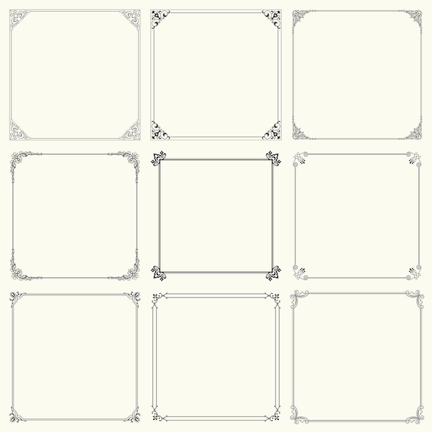 Vector decorative frames (set 15)