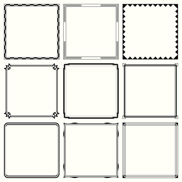 Vector decorative frames (set 54)