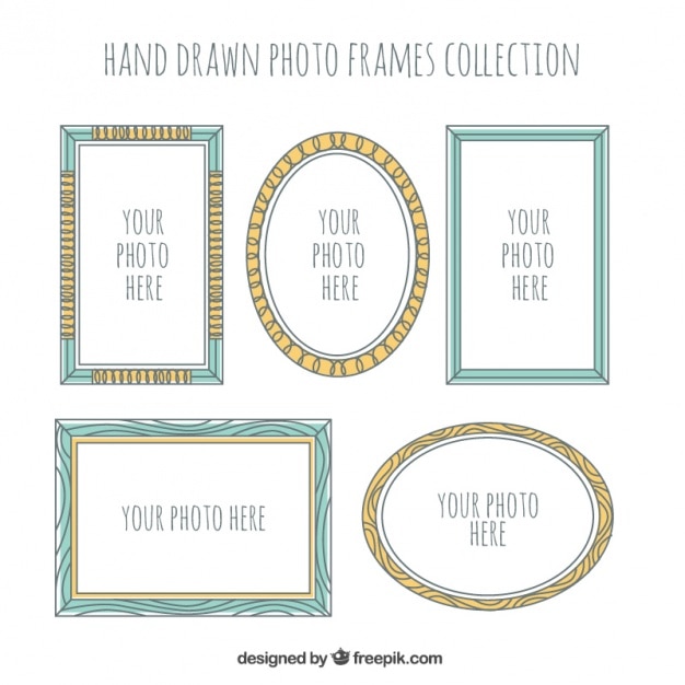 Vector decorative frames set of hand-drawn pictures