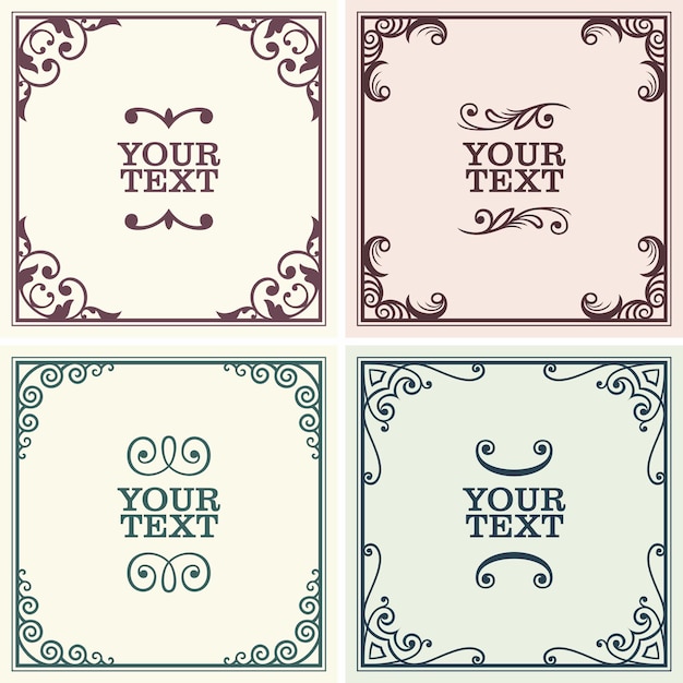 Vector decorative frames