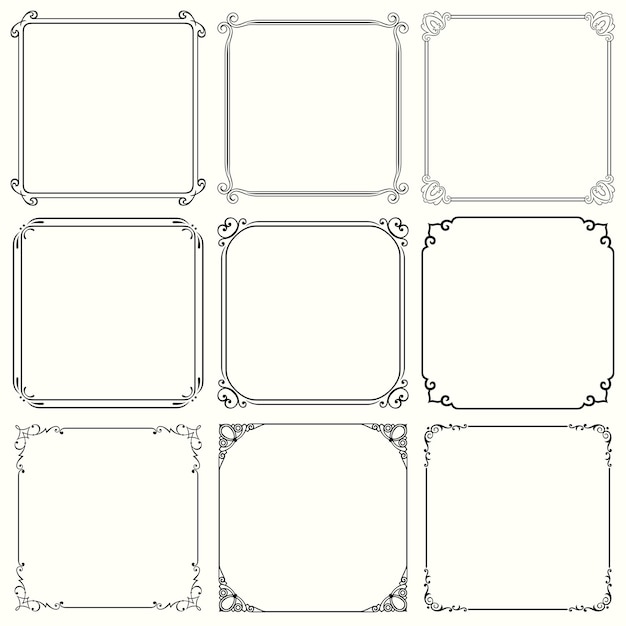 Vector decorative frames