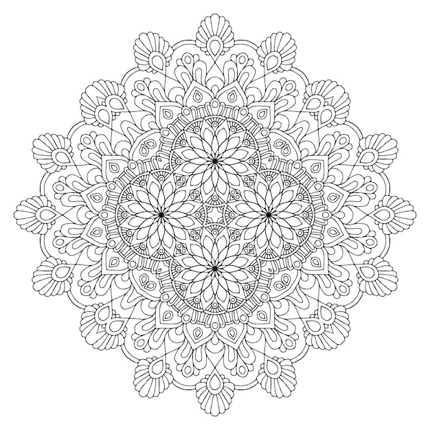 Decorative geometric tile hand drawn illustration