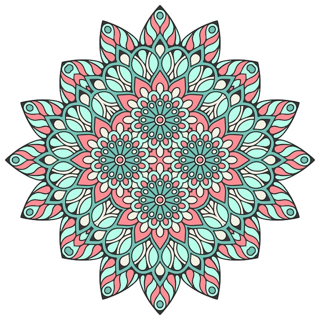 Decorative geometric tile illustration