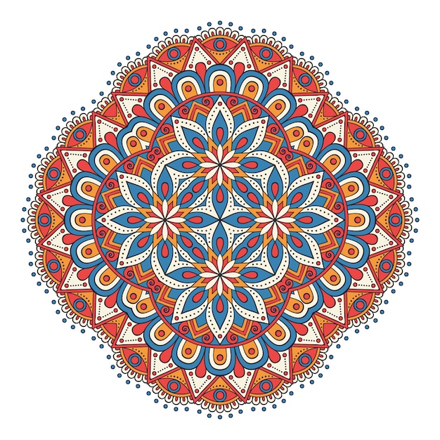 Decorative geometric tile illustration