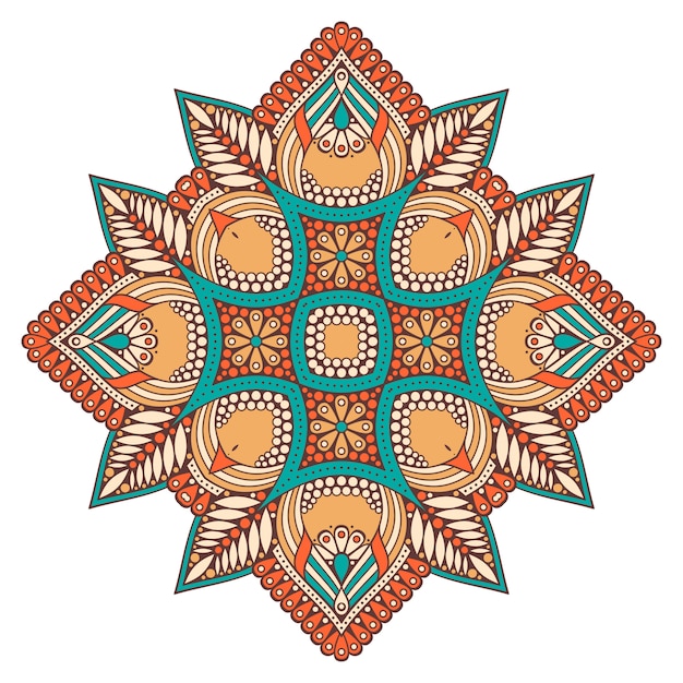 Decorative geometric tile illustration