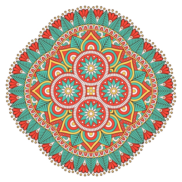 Decorative geometric tile illustration