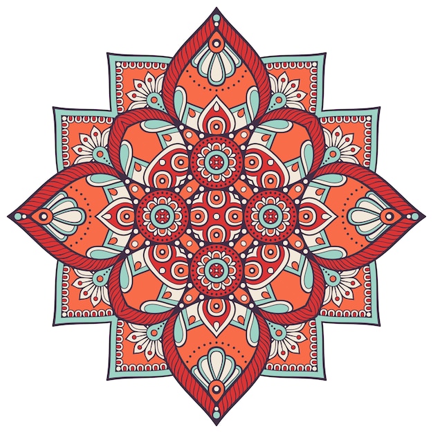 Decorative geometric tile illustration