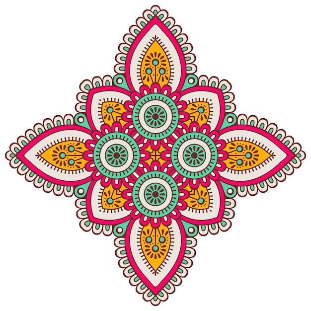 Decorative geometric tile illustration