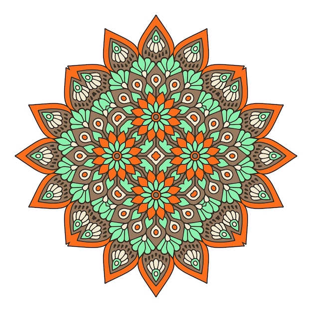 Decorative geometric tile illustration